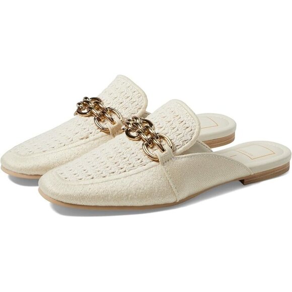 Dolce Vita Solina Loafers in Ivory 6 with box Womens Slides Mules Shoes - Picture 1 of 13